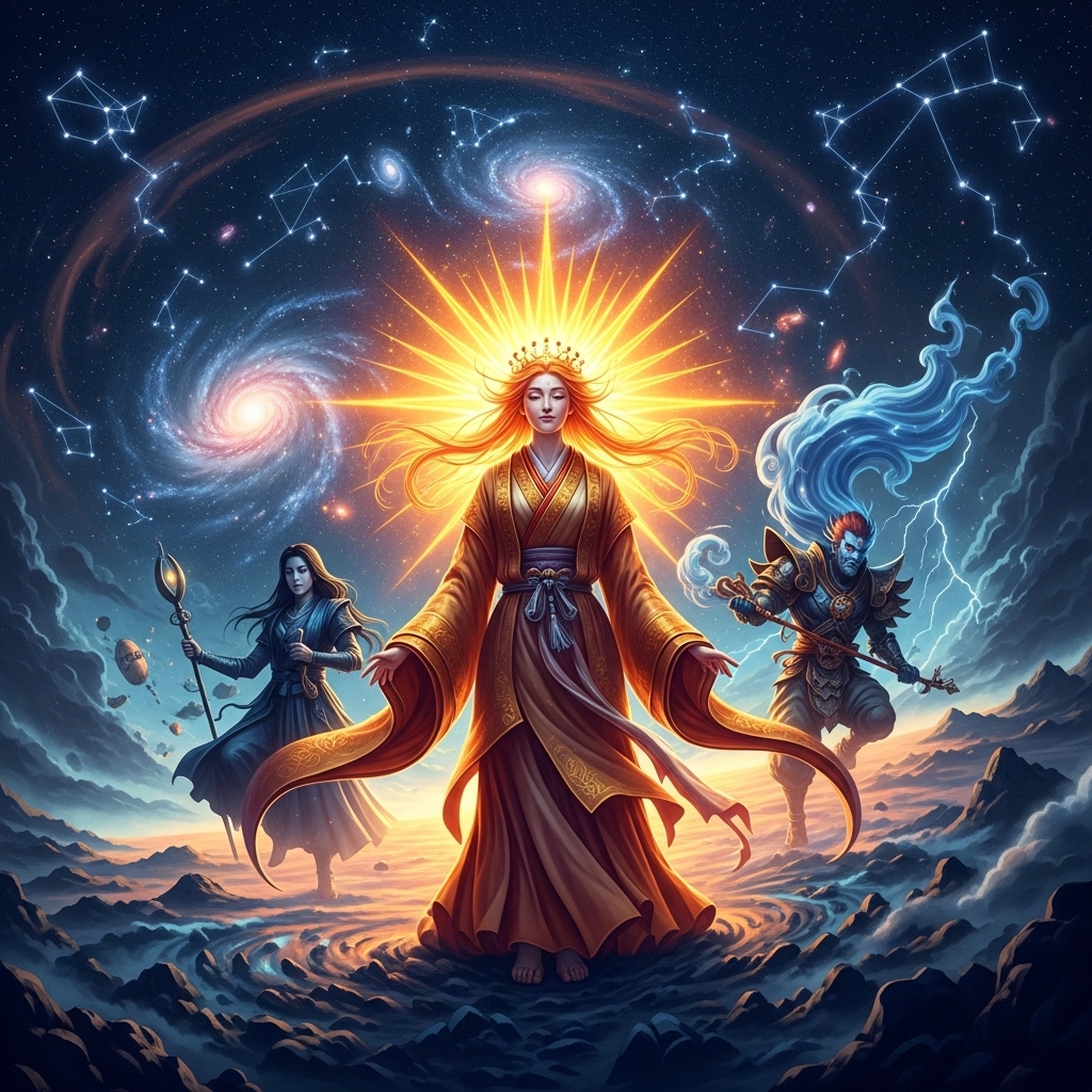 Amaterasu and Her Siblings: A Cosmic Dynamic