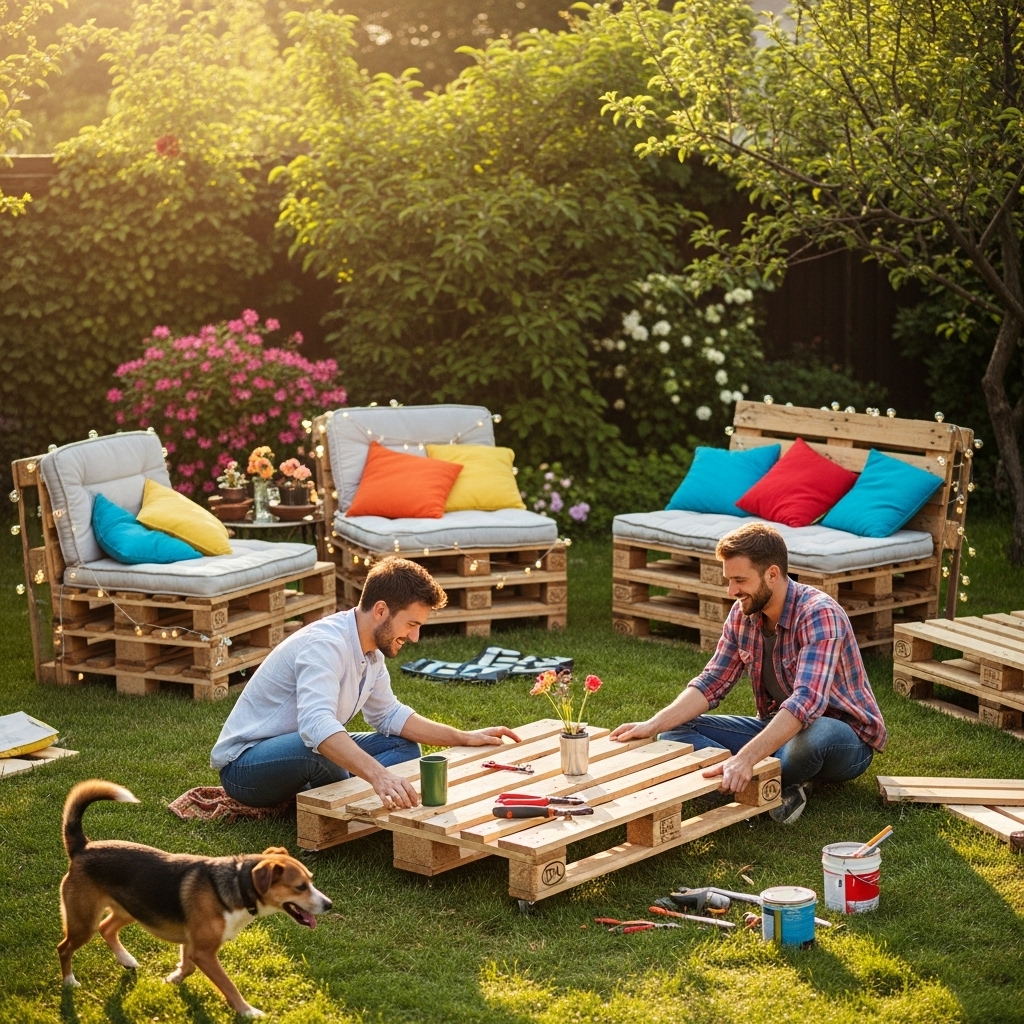 4. Repurpose Wooden Pallets into Functional Furniture