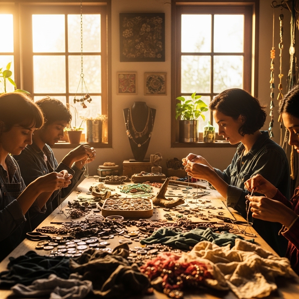 22. Craft Unique Jewelry from Upcycled Materials