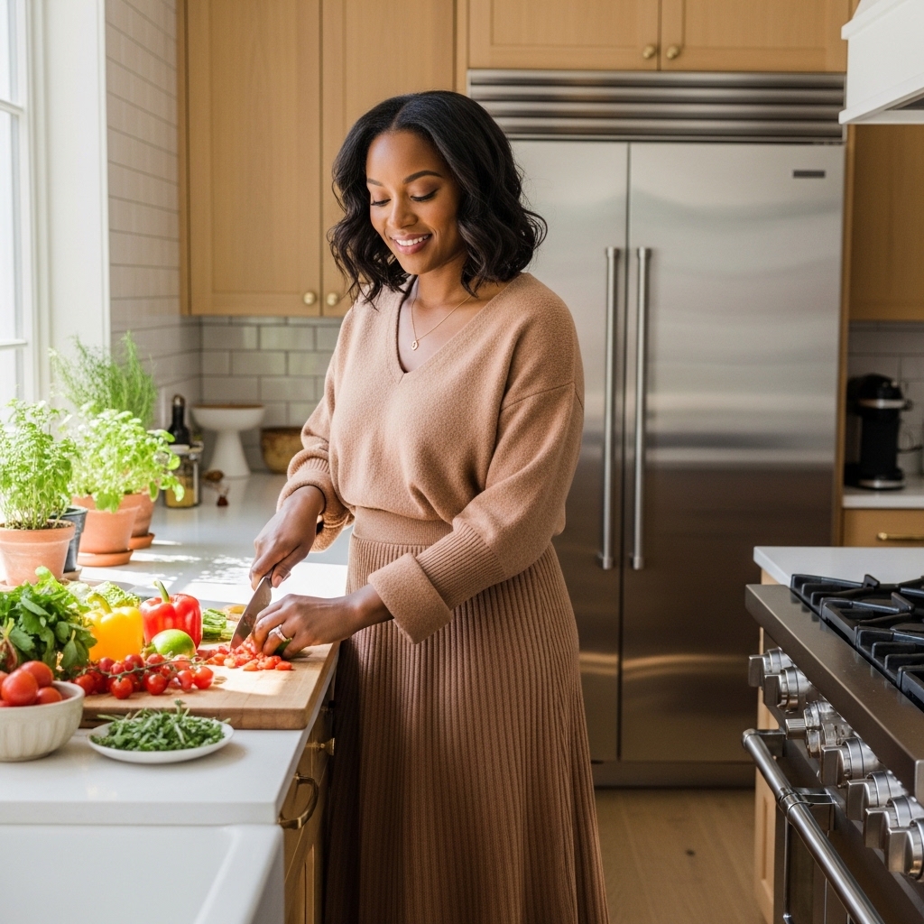 5. Stylish Skirt and Sweater Set