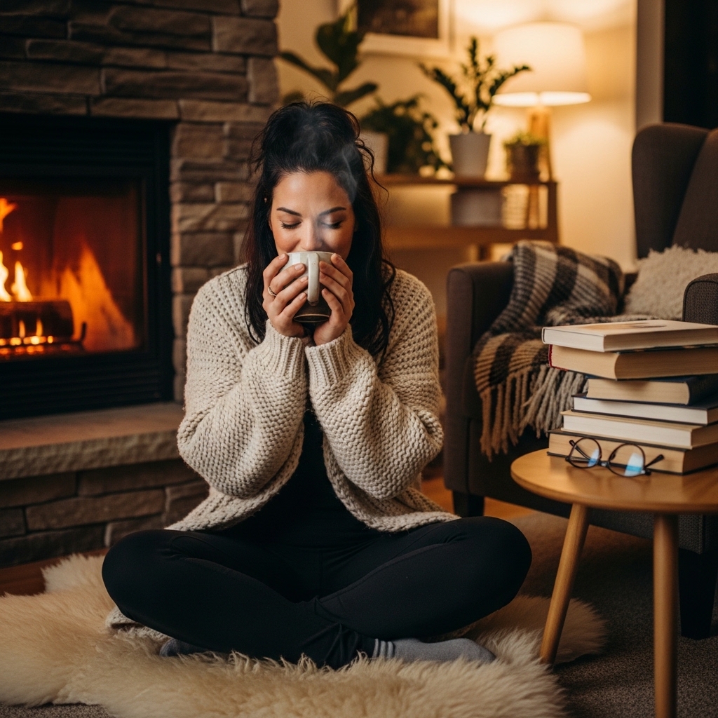 3. Chunky Cardigan and Leggings