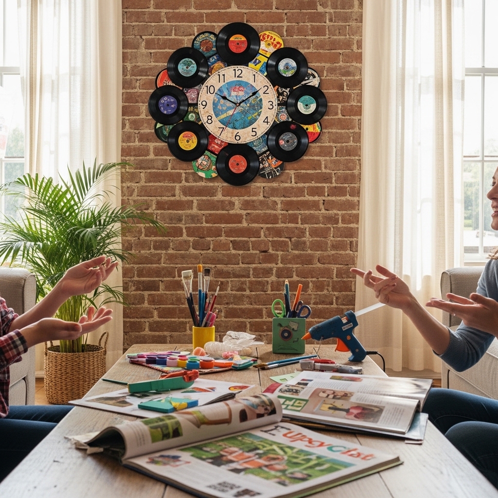 32. Create a Wall Clock from Old Records