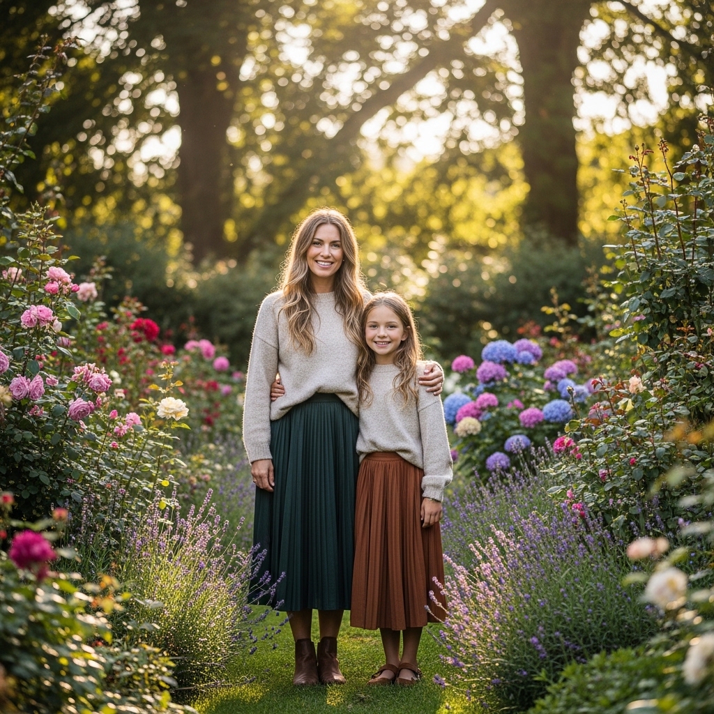 7. Chic Midi Skirts and Sweaters