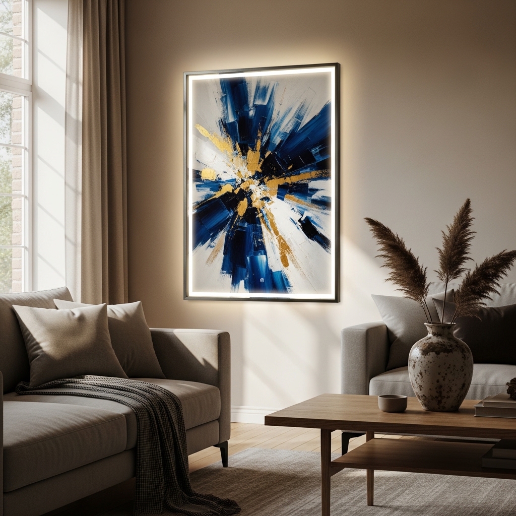 6. Art Frames with Integrated Lighting