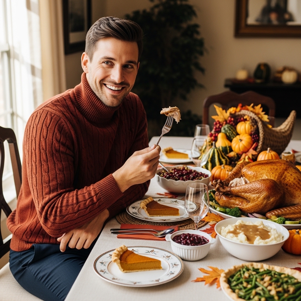 5. Festive Turtleneck and Dress Pants