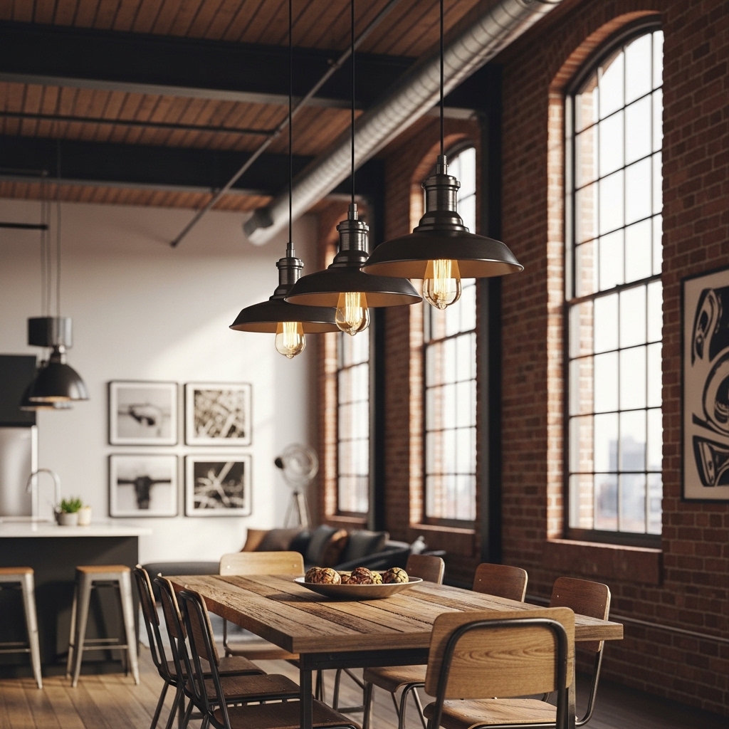 8. Industrial Pendant Lighting