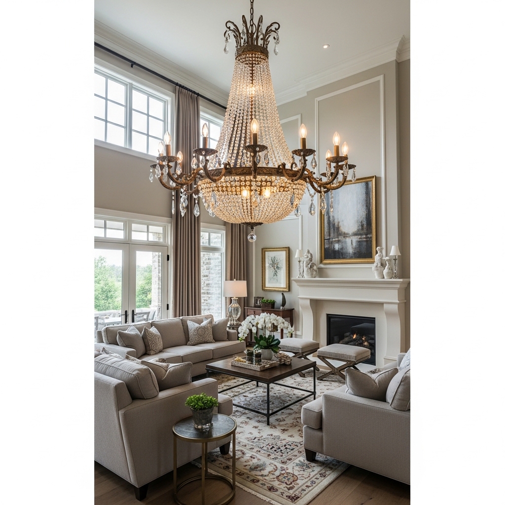 1. Oversized Chandeliers