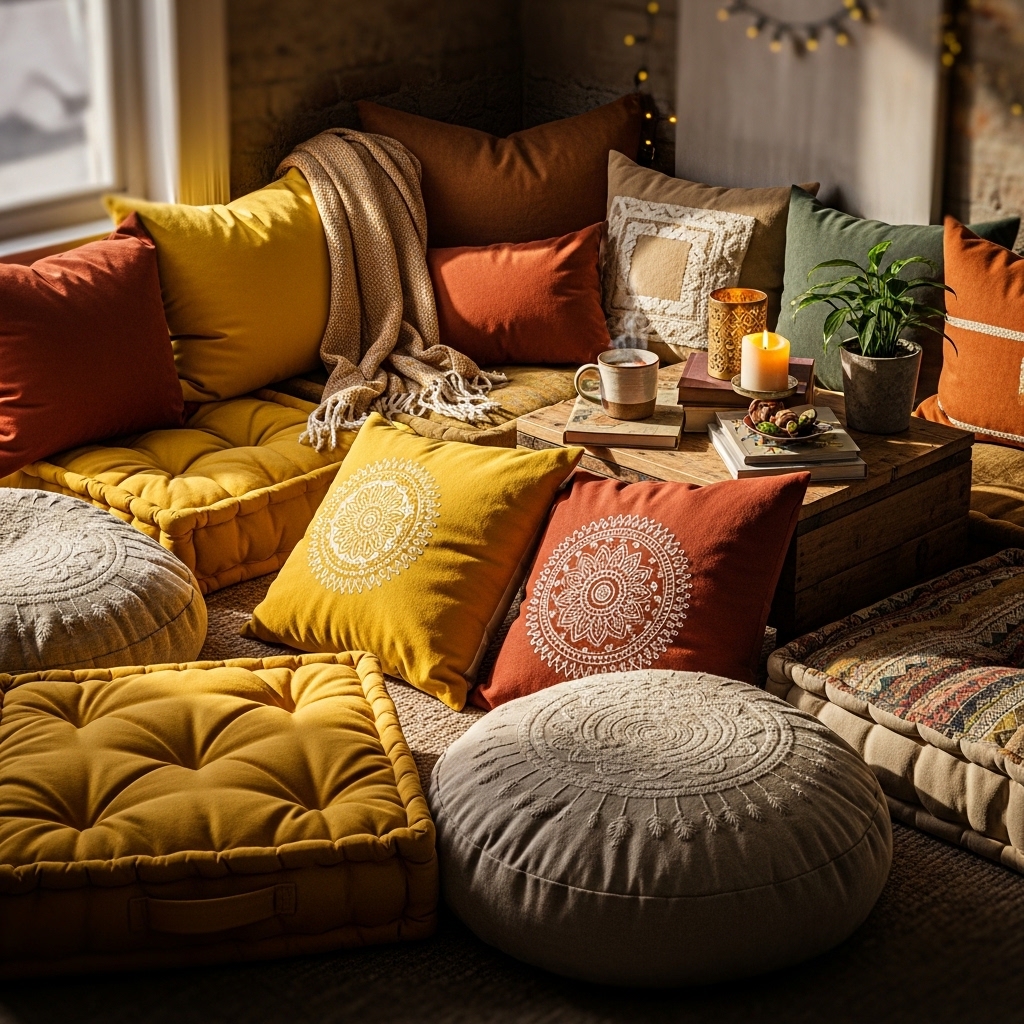 4. Comfy Floor Cushions