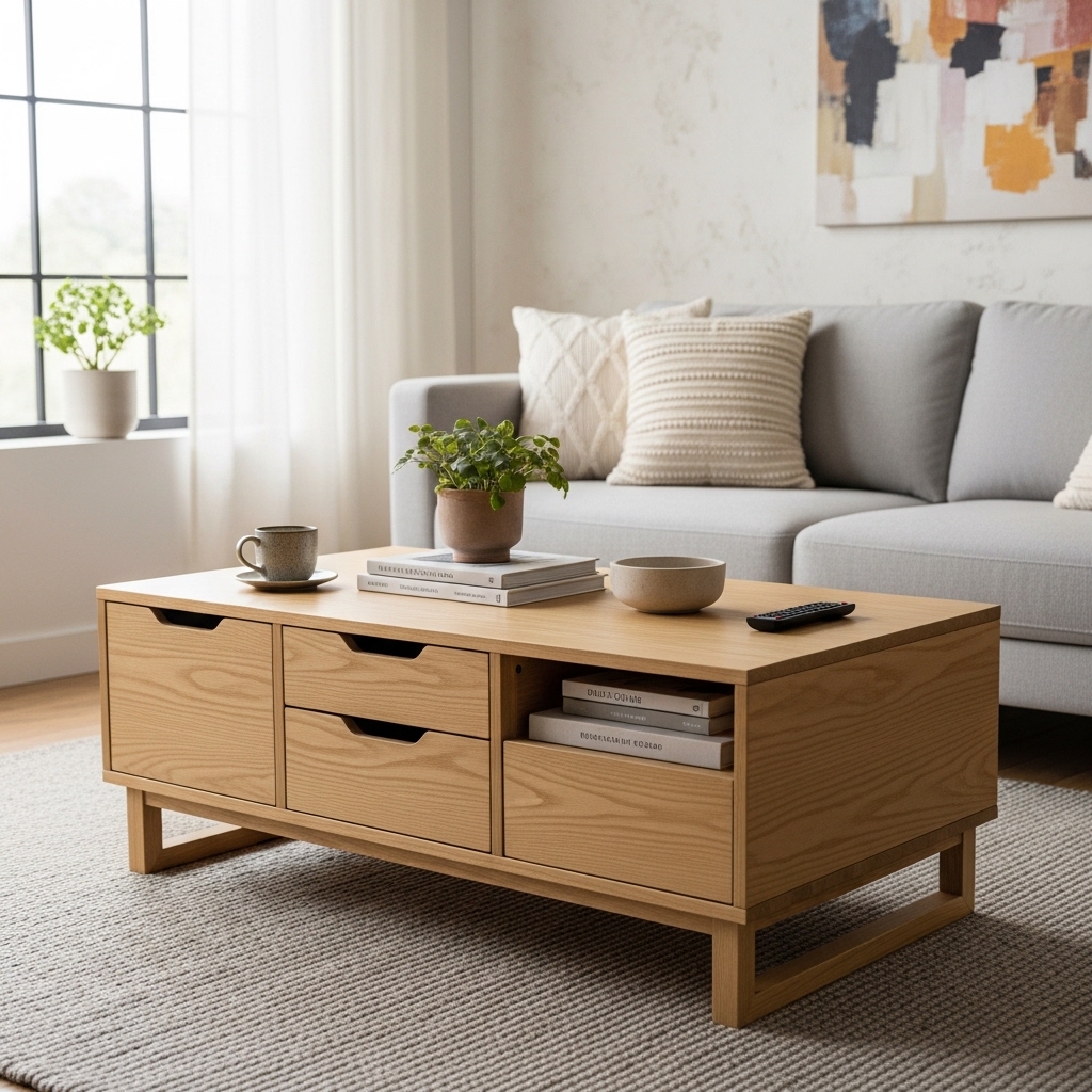 7. Coffee Table with Storage