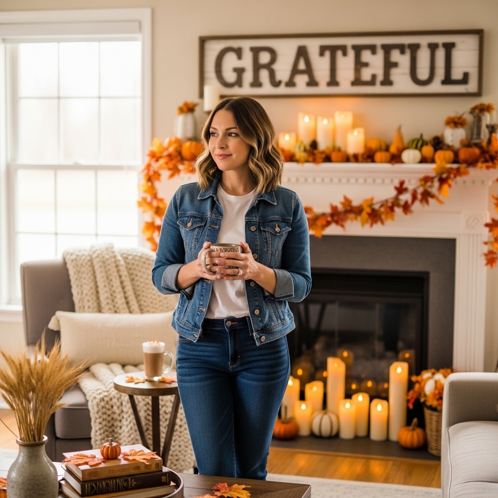 1. Classic White Tee and Denim Jacket