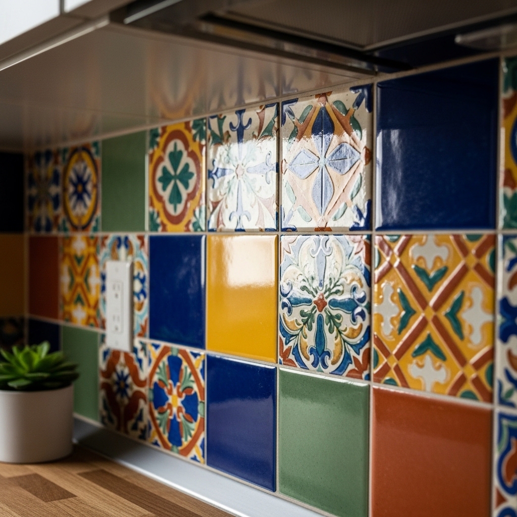 3. Colorful Backsplash