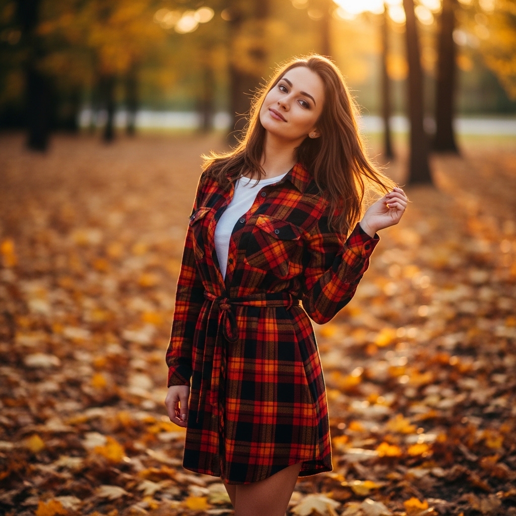 2. Flannel Shirt Dress