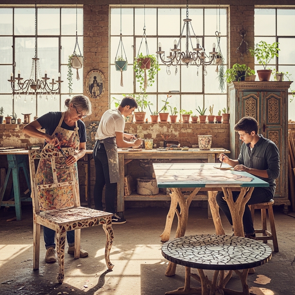 14. Transform Broken Furniture into Art