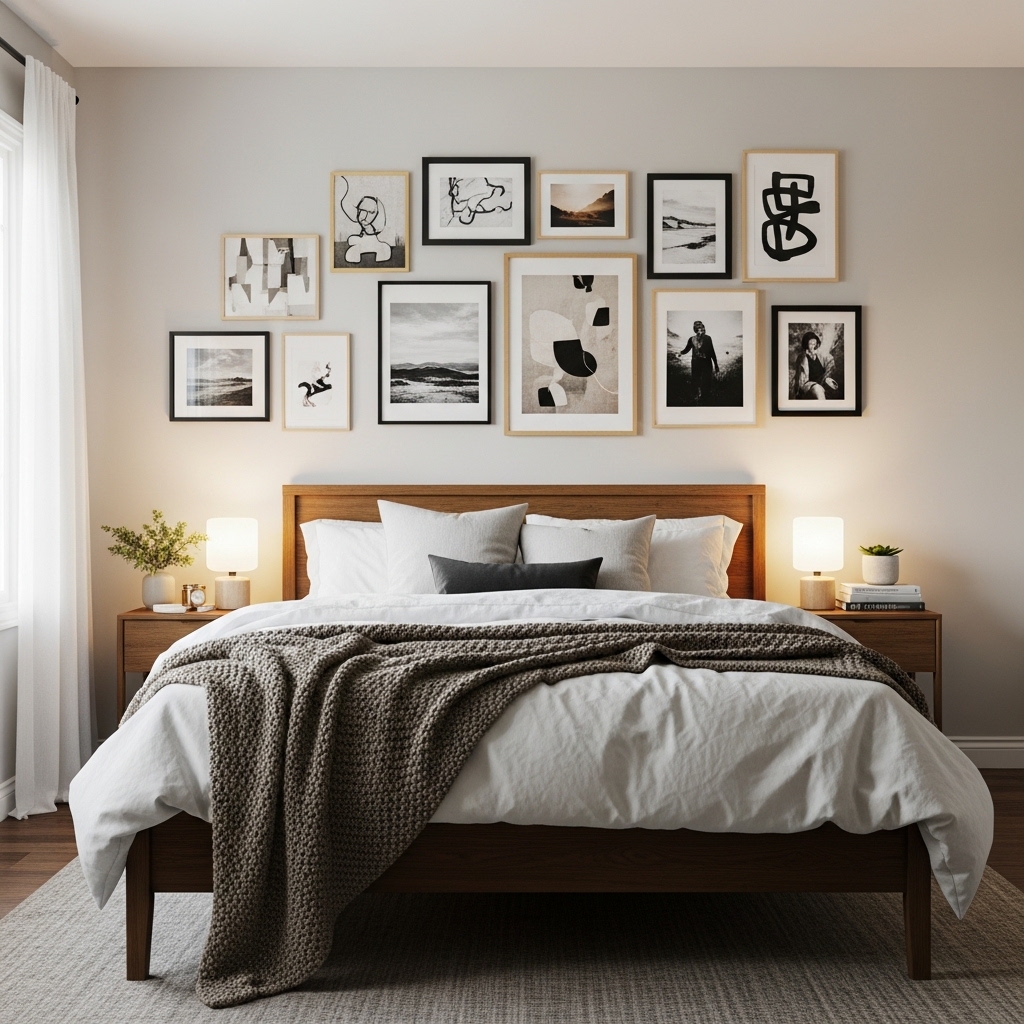 4. Gallery Wall Headboard