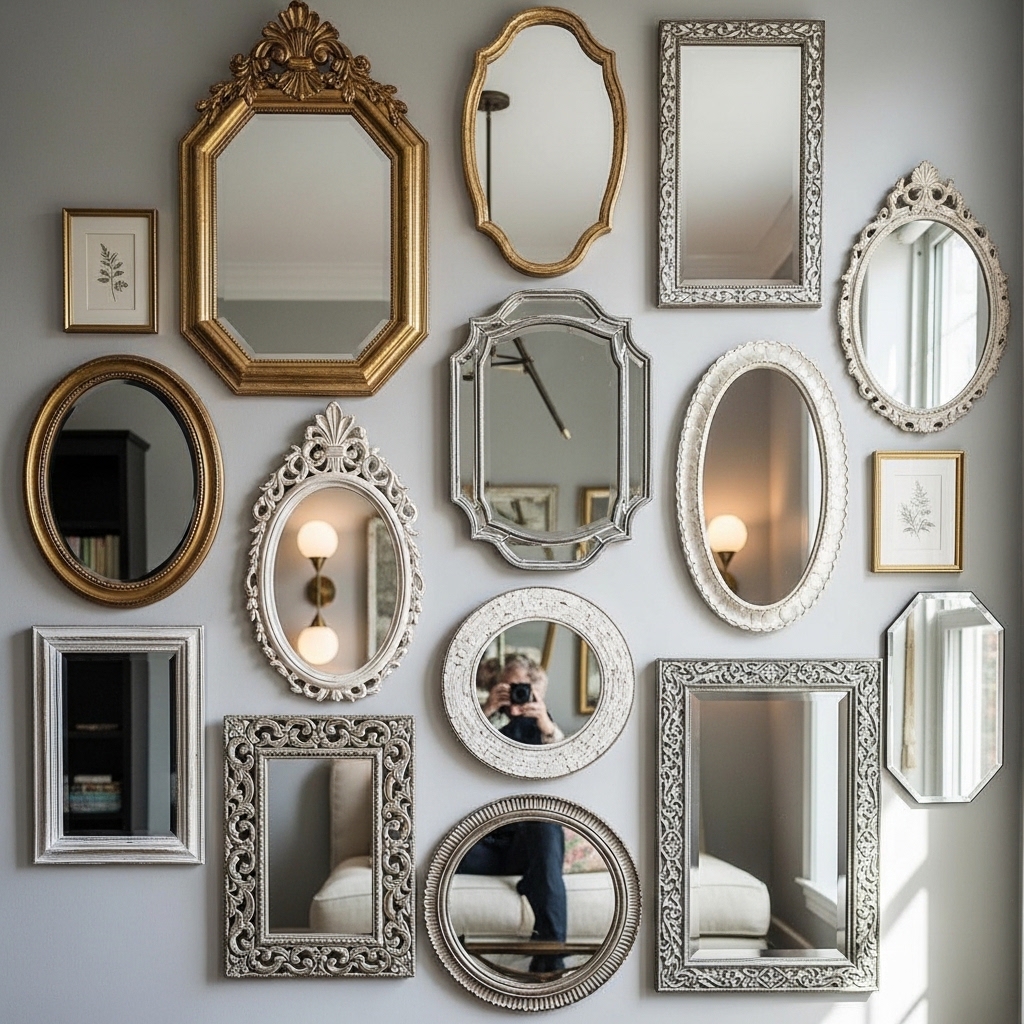 3. Gallery Wall of Mirrors