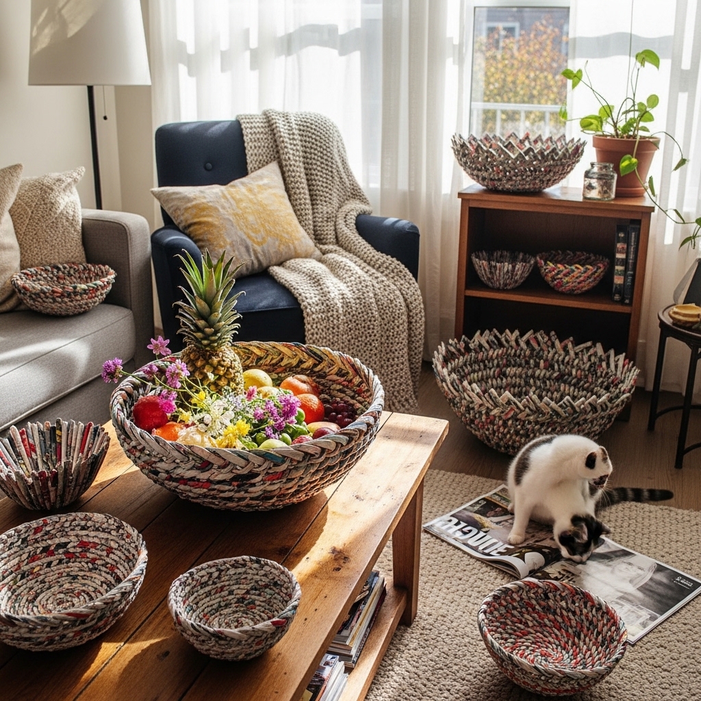 38. Create a Decorative Bowl from Old Magazines