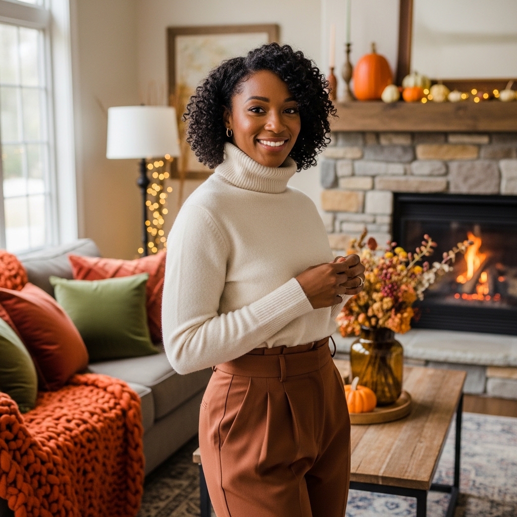 6. Tailored Trousers and Turtleneck