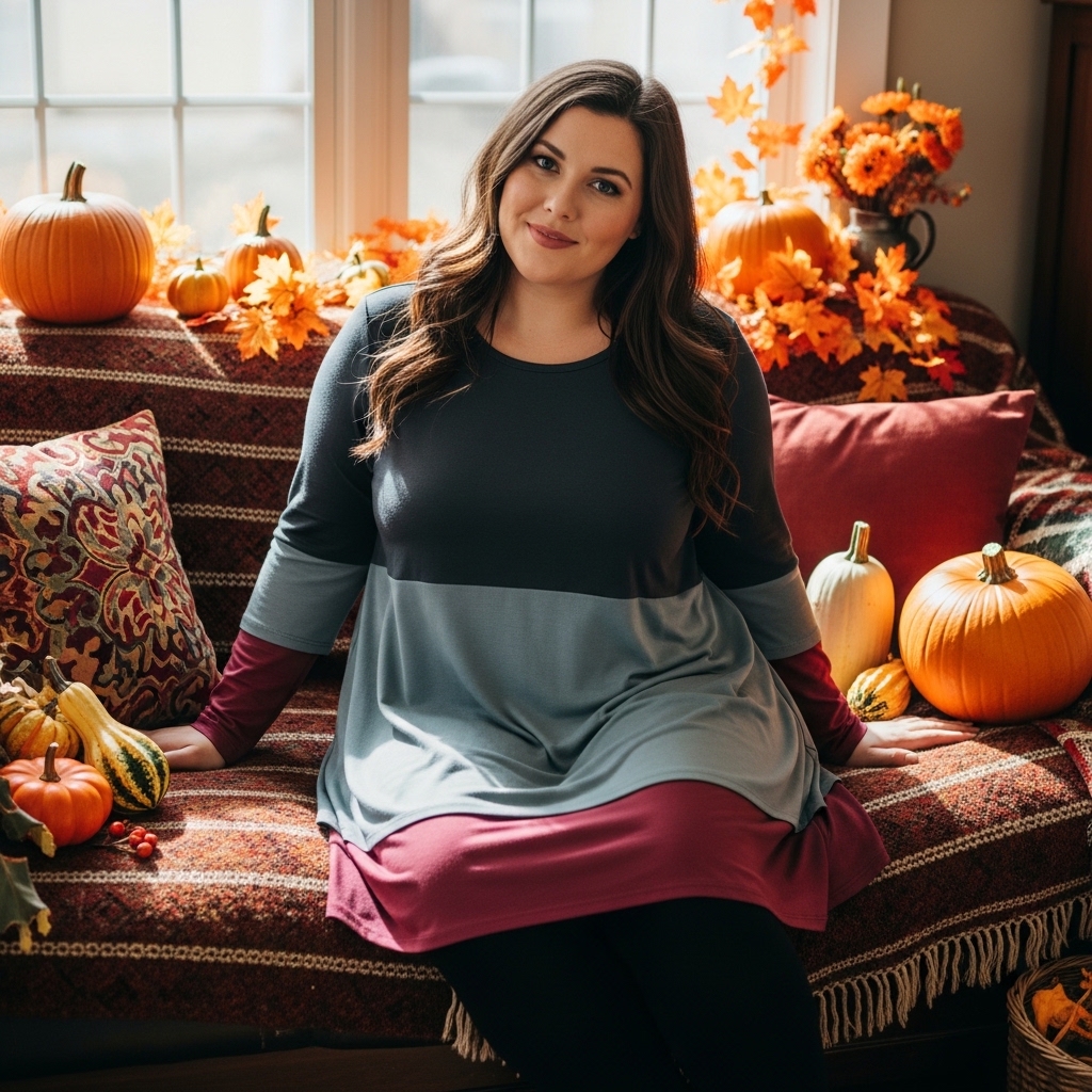 6. Layered Tunic with Leggings