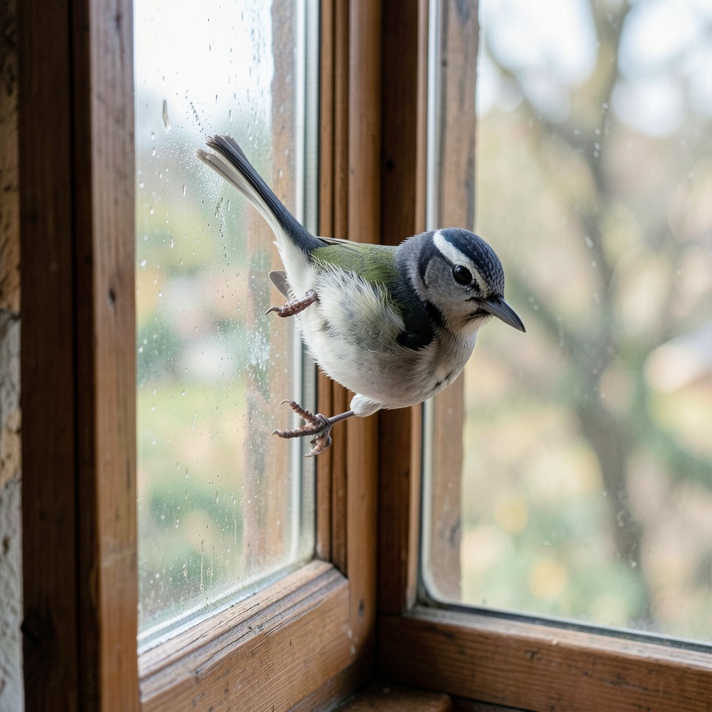bird hitting window superstition