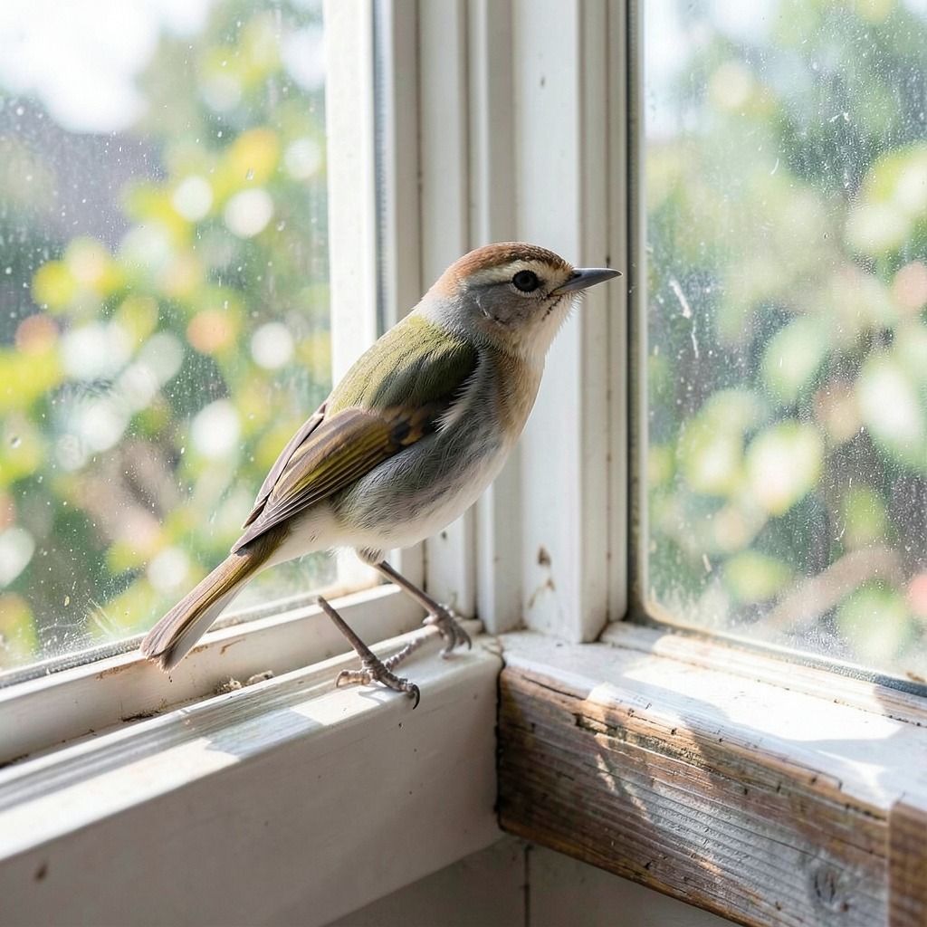 bird hitting window superstition