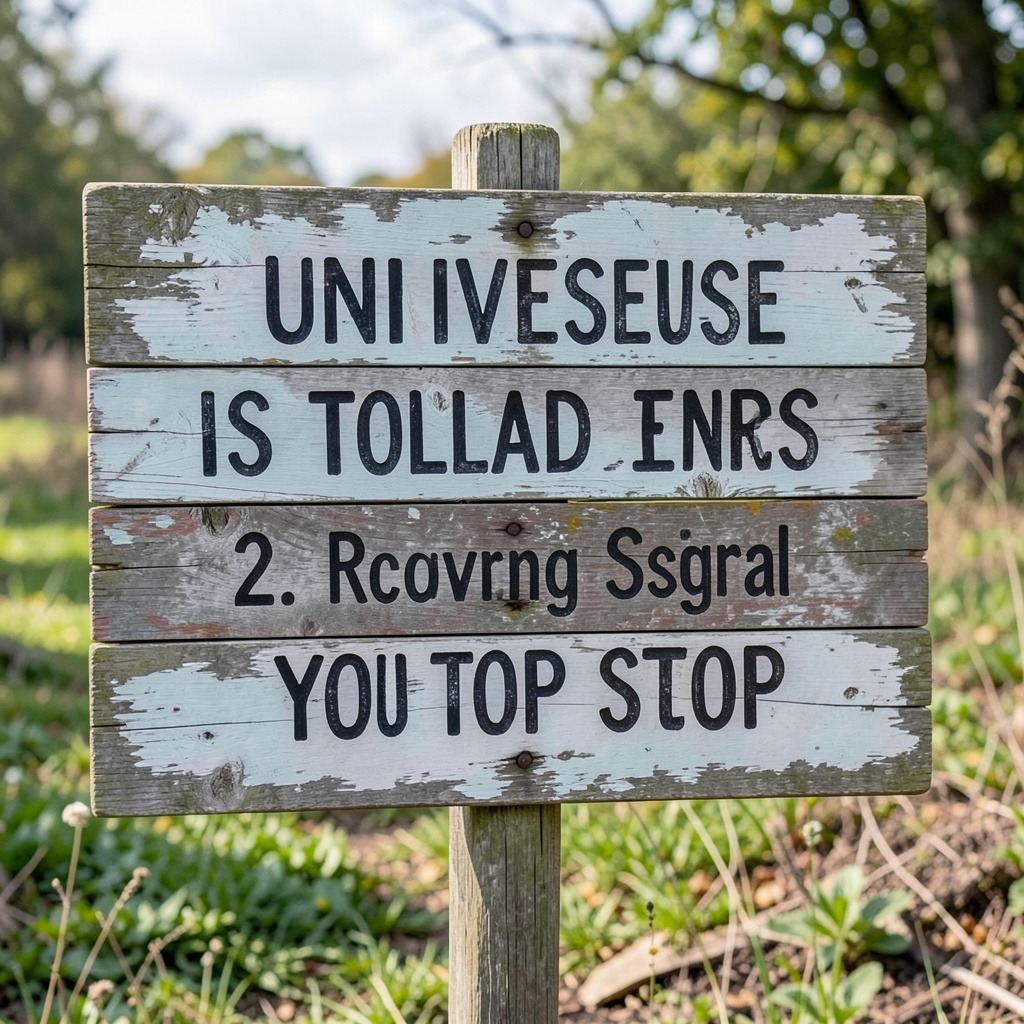 signs the universe is telling you to stop